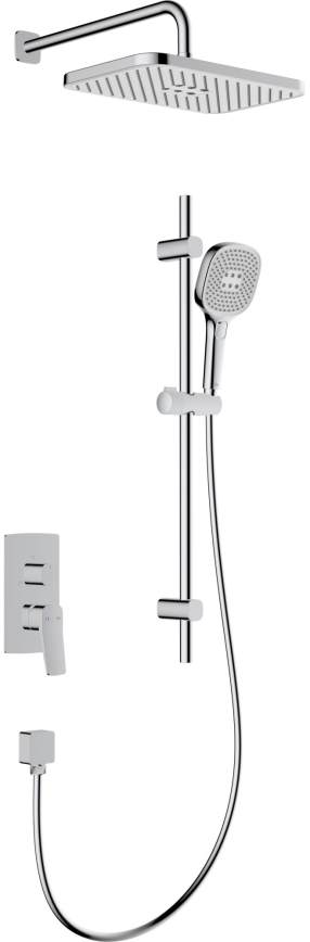 KFA Armatura 4529-301-00 - MALAGA shower set with concealed mixer, polished chrome