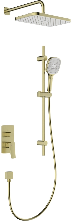 KFA Armatura 4529-301-31 - MALAGA shower set with concealed mixer, brushed gold