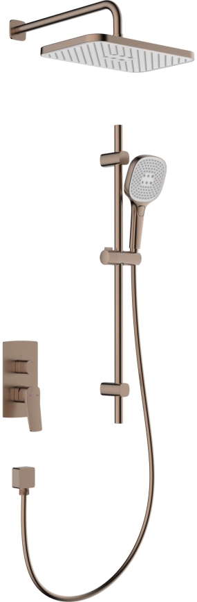 KFA Armatura 4529-301-34 - MALAGA Rose Gold Shower Set with Concealed Mixer