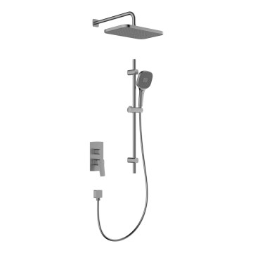 KFA Armatura 4529-301-61 - MALAGA Shower Set with Concealed Mixer, Metallic Grey