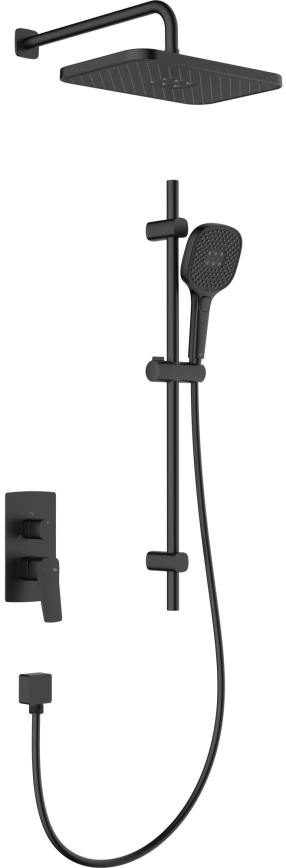 KFA Armatura 4529-301-81 - MALAGA Shower Set with Concealed Mixer, Black