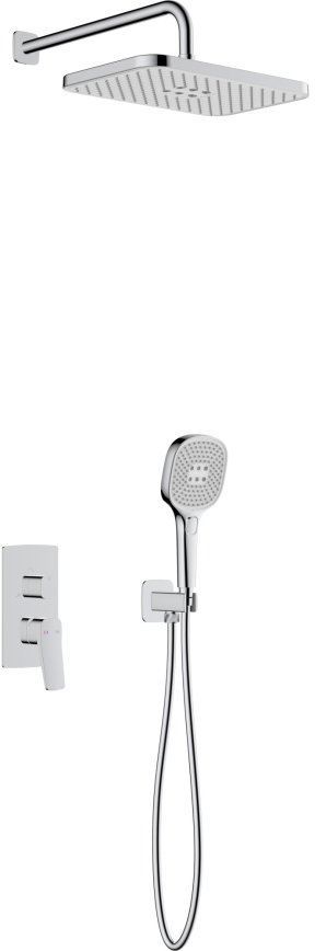 KFA Armatura 4529-501-00 - MALAGA Shower Set with Concealed Mixer, Polished Chrome