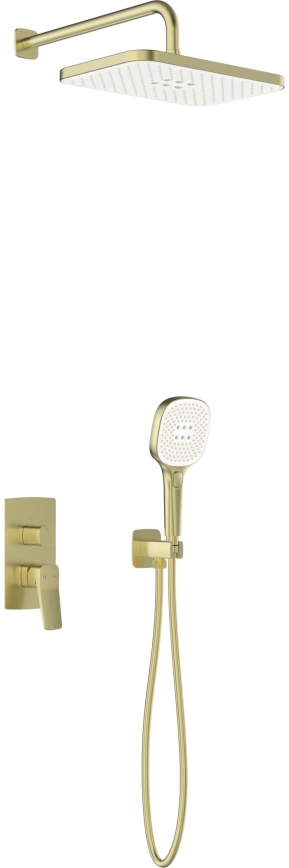 KFA Armatura 4529-501-31 - MALAGA Concealed Shower Set with Mixer, Brushed Gold Finish