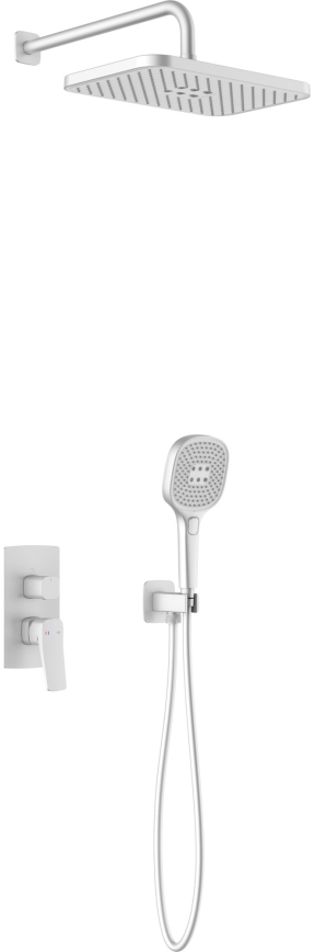 KFA Armatura 4529-501-44 - MALAGA Concealed Shower Set with Built-in Mixer, White