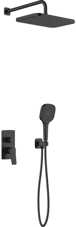 KFA Armatura 4529-501-81 - MALAGA concealed shower set with built-in mixer, black
