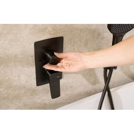 KFA Armatura 4529-501-81 - MALAGA concealed shower set with built-in mixer, black