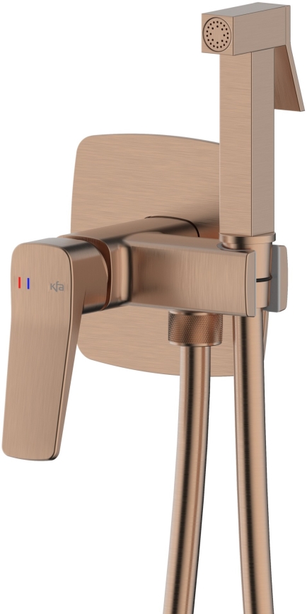 KFA Armatura 4529-512-34 - MALAGA Concealed Bidet Mixer with Hand Shower, Rose Gold