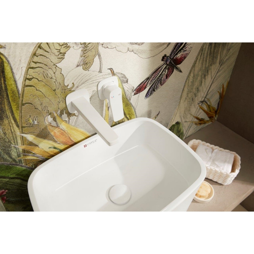 KFA Armatura 4529-810-44 - MALAGA In-wall Basin Mixer, White