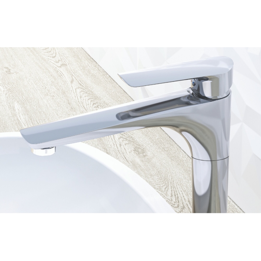 KFA Armatura 5022-712-00 - Basin tap + waste with overflow TANZANIT 28,4 cm shiny chrome