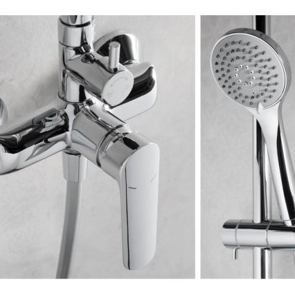 KFA Armatura 5026-910-00 - Shower set with tap TANZANIT shiny chrome