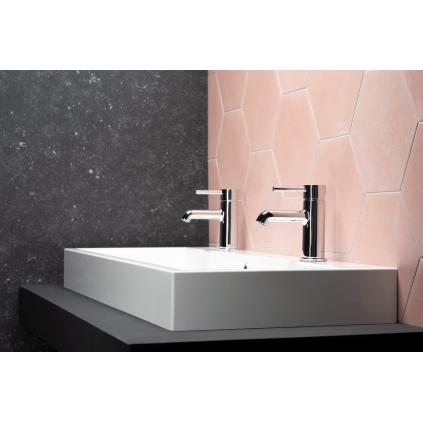 KFA Armatura 5032-815-00 - Basin tap + waste with overflow MOZA 15,2 cm shiny chrome