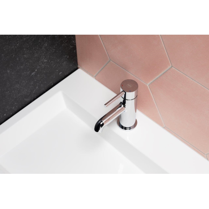 KFA Armatura 5032-815-00 - Basin tap + waste with overflow MOZA 15,2 cm shiny chrome