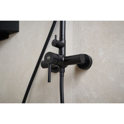 KFA Armatura 5036-910-81 - Shower set with tap MOZA brass/matte black