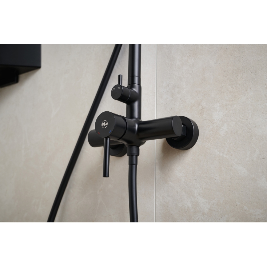 KFA Armatura 5036-910-81 - Shower set with tap MOZA brass/matte black