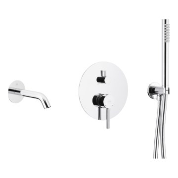 KFA Armatura 5039-401-00 - Bath set with concealed tap MOZA shiny chrome