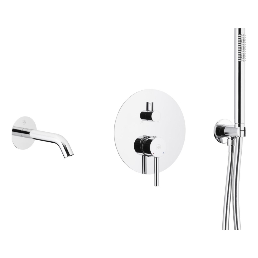 KFA Armatura 5039-401-00 - Bath set with concealed tap MOZA shiny chrome