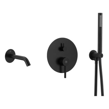 KFA Armatura 5039-401-81 - Bath set with concealed tap MOZA matte black