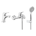 KFA Armatura 5241-003-00 - Bath set with tap + basin tap MORRIS shiny chrome
