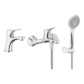 KFA Armatura 5241-003-00 - Bath set with tap + basin tap MORRIS shiny chrome