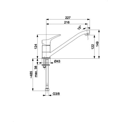 KFA Armatura 5243-915-00 - Sink tap MORRIS shiny chrome