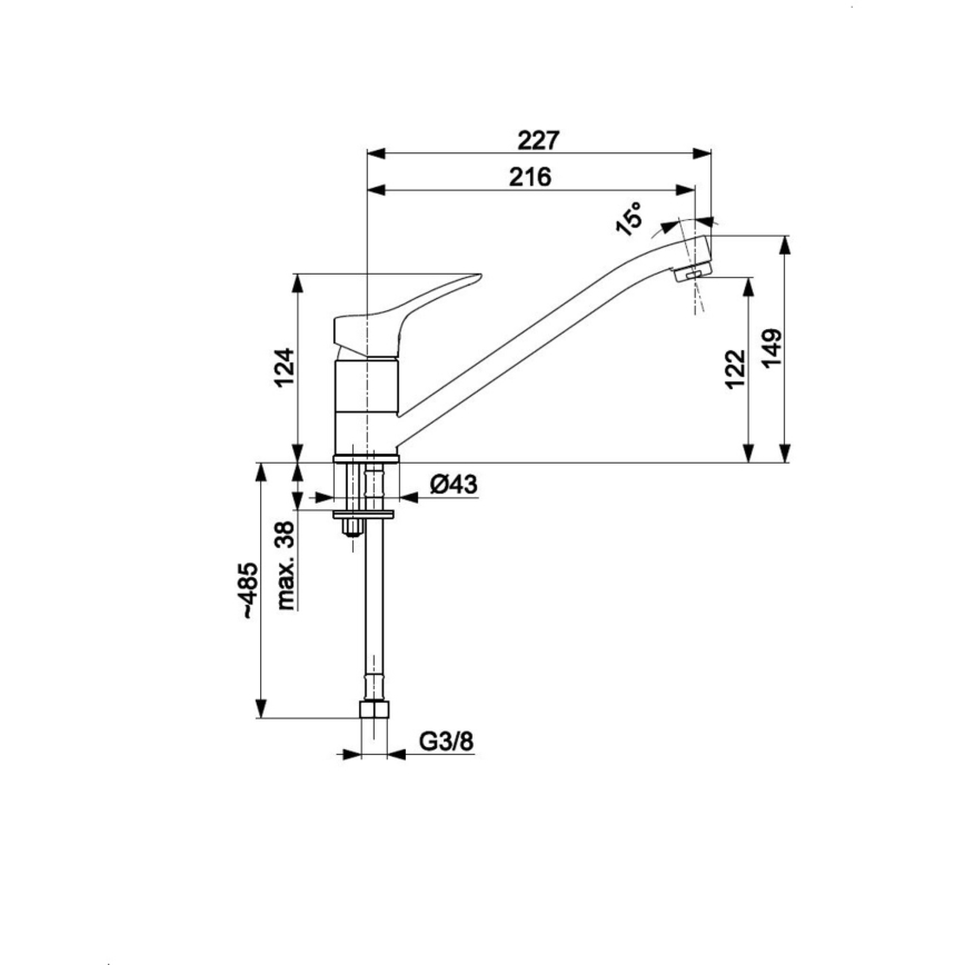 KFA Armatura 5243-915-00 - Sink tap MORRIS shiny chrome