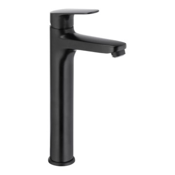 KFA Armatura 5552-712-81 - Basin tap + waste with overflow OTAVA 30,2 cm matte black