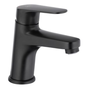 KFA Armatura 5552-815-81 - Basin tap + waste with overflow OTAVA 15 cm matte black