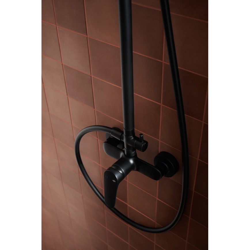 KFA Armatura 5556-910-81 - Shower set with tap OTAVA brass/matte black
