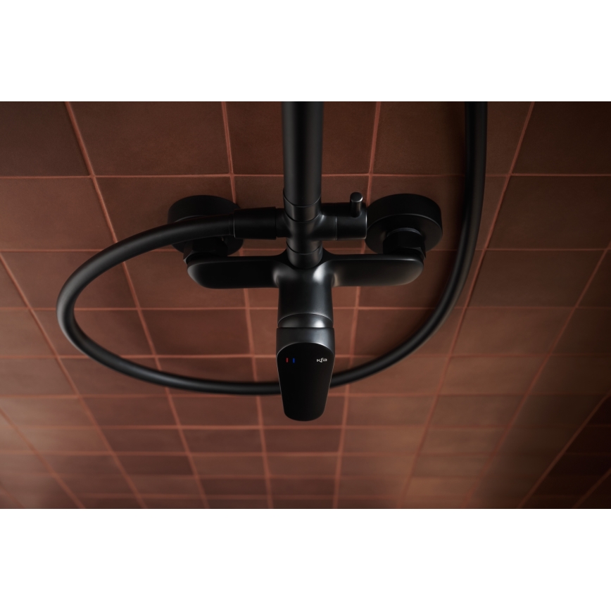 KFA Armatura 5556-910-81 - Shower set with tap OTAVA brass/matte black