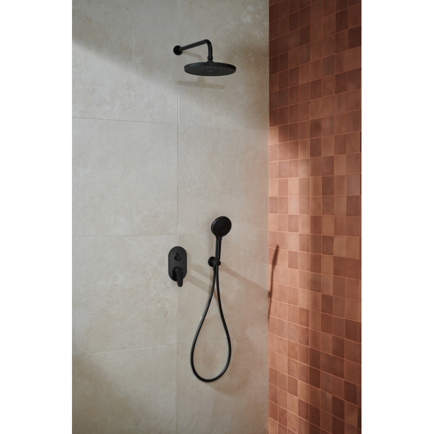 KFA Armatura 5559-501-81 - Shower set with concealed tap OTAVA matte black