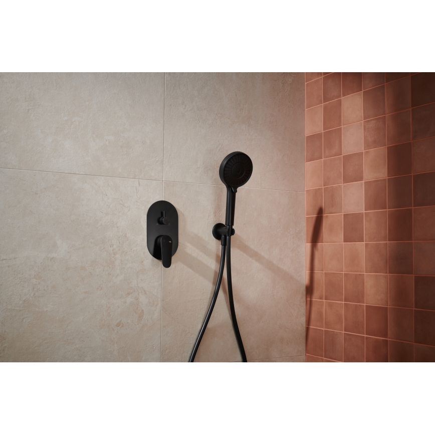 KFA Armatura 5559-501-81 - Shower set with concealed tap OTAVA matte black