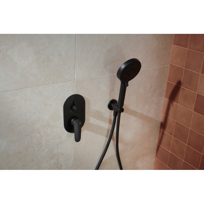 KFA Armatura 5559-501-81 - Shower set with concealed tap OTAVA matte black