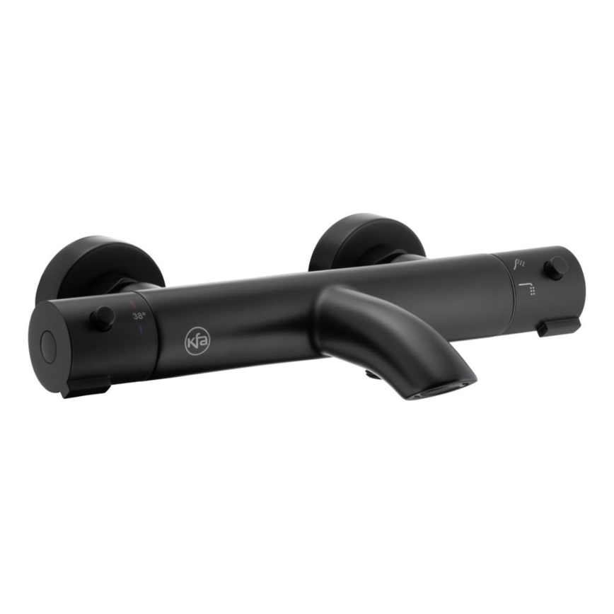 KFA Armatura 5734-010-81 - Thermostatic bath tap MOZA matte black