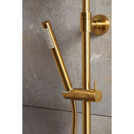KFA Armatura 5736-920-31 - Shower set with thermostatic tap MOZA ground gold