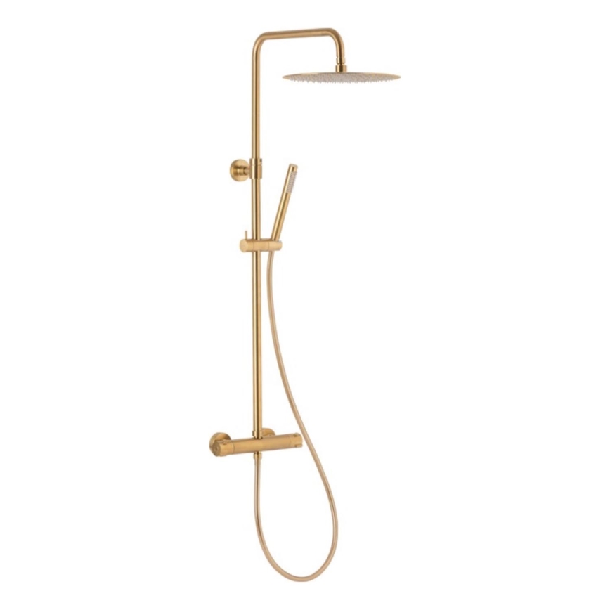 KFA Armatura 5736-920-31 - Shower set with thermostatic tap MOZA ground gold