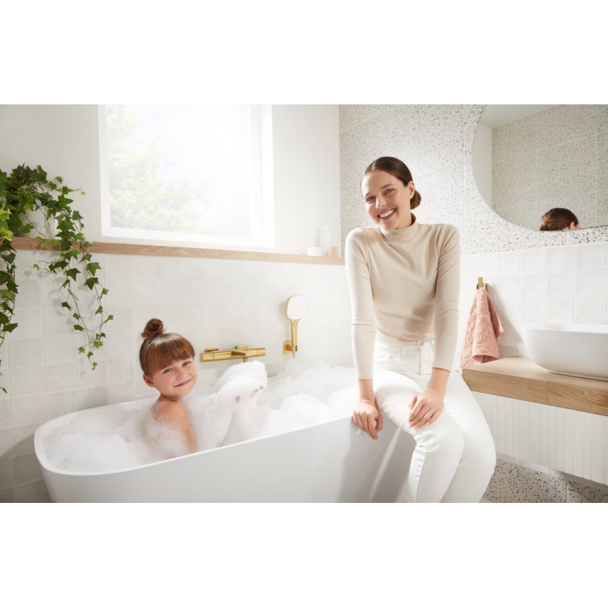 KFA Armatura 5754-010-31 - MALAGA Thermostatic Bath Mixer in Brushed Gold