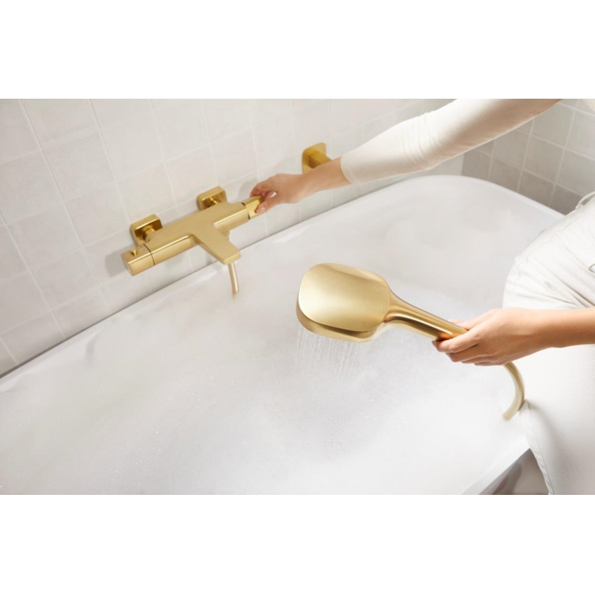 KFA Armatura 5754-010-31 - MALAGA Thermostatic Bath Mixer in Brushed Gold
