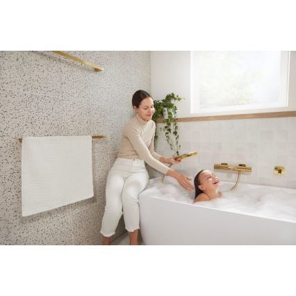 KFA Armatura 5754-010-31 - MALAGA Thermostatic Bath Mixer in Brushed Gold