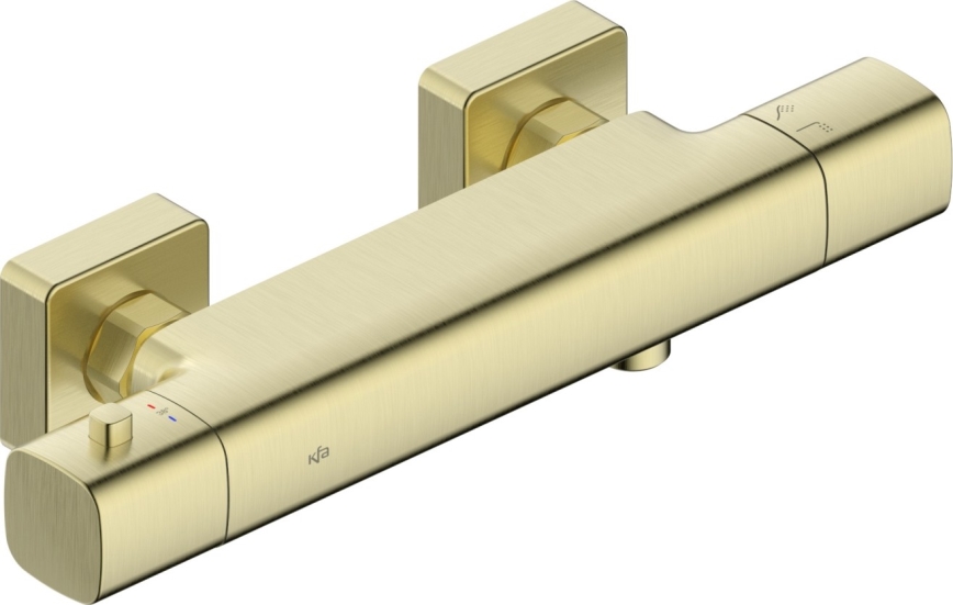 KFA Armatura 5756-010-31 - MALAGA Thermostatic Shower Mixer Brushed Gold
