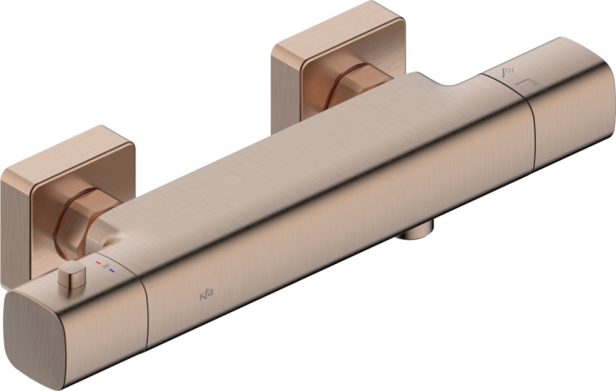 KFA Armatura 5756-010-34 - MALAGA Thermostatic Shower Mixer, Rose Gold