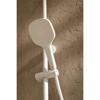 KFA Armatura 5756-910-44 - MALAGA White Shower Set with Thermostatic Mixer
