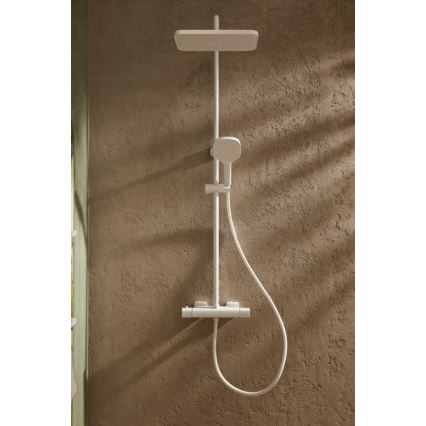KFA Armatura 5756-910-44 - MALAGA White Shower Set with Thermostatic Mixer