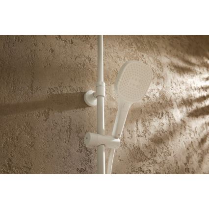 KFA Armatura 5756-910-44 - MALAGA White Shower Set with Thermostatic Mixer
