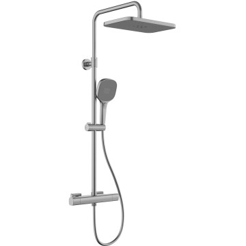 KFA Armatura 5756-910-61 - Shower set with MALAGA thermostatic mixer, metallic gray