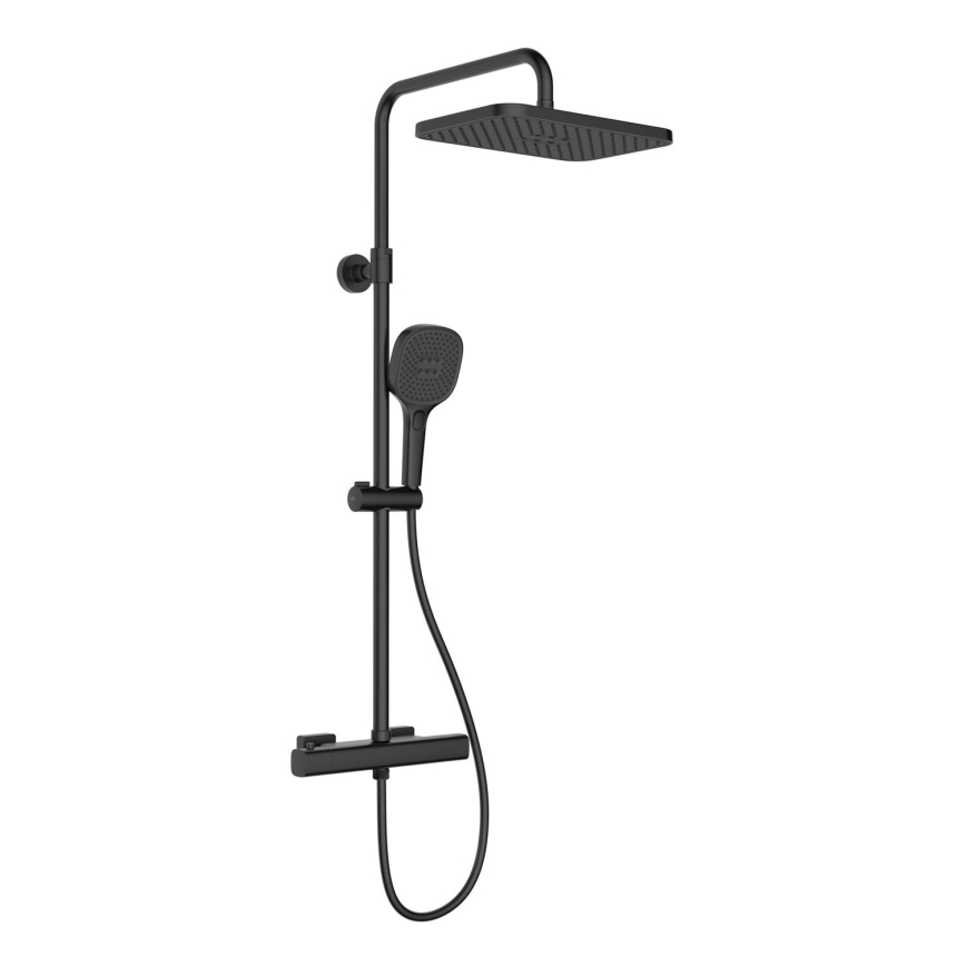 KFA Armatura 5756-910-81 - MALAGA Thermostatic Shower Set, Black