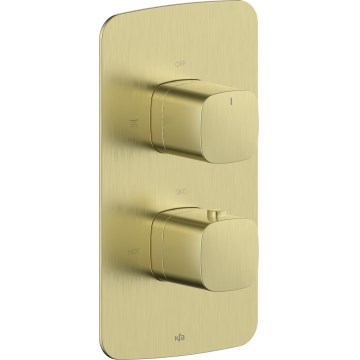 KFA Armatura 5759-001-31 - MALAGA thermostatic shower mixer for concealed installation, brushed gold