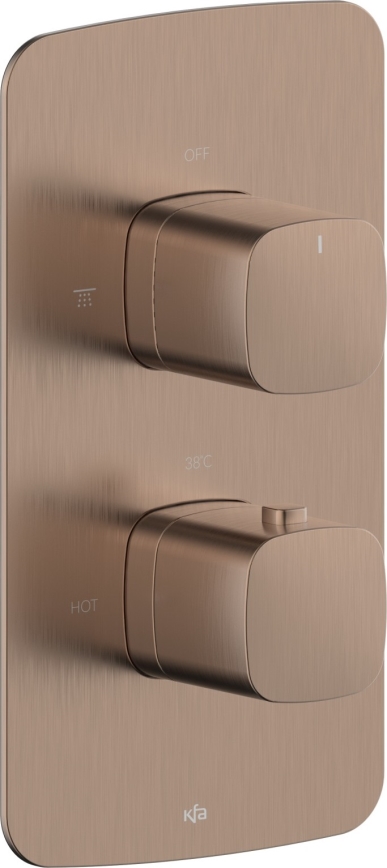 KFA Armatura 5759-001-34 - Thermostatic shower valve for concealed installation MALAGA rose gold