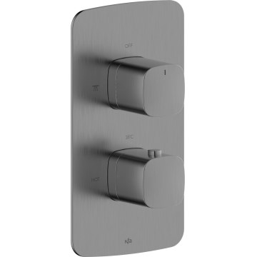 KFA Armatura 5759-001-61 - Thermostatic shower mixer for concealed installation MALAGA metallic grey