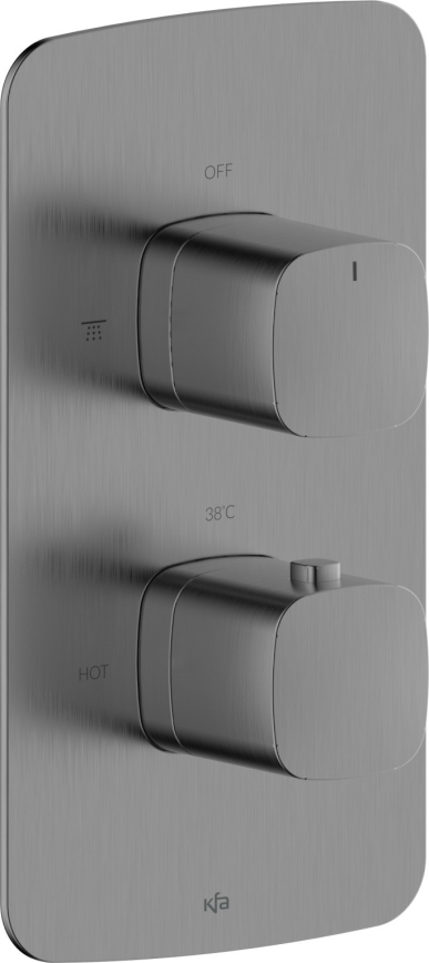 KFA Armatura 5759-001-61 - Thermostatic shower mixer for concealed installation MALAGA metallic grey