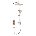 KFA Armatura 5759-301-34 - MALAGA Rose Gold Shower Set with Thermostatic Concealed Mixer